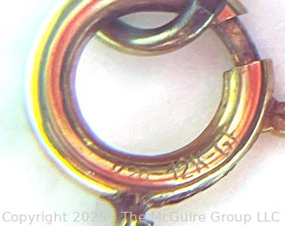 12K Gold Filled Carved Mixed Gemstone Scarab Bracelet