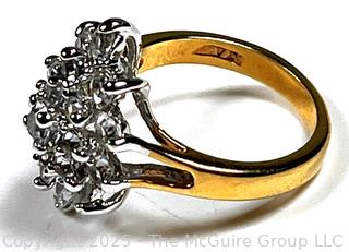 Cubic Zirconia in Gold Plated Band Ring 