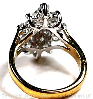 Cubic Zirconia in Gold Plated Band Ring 