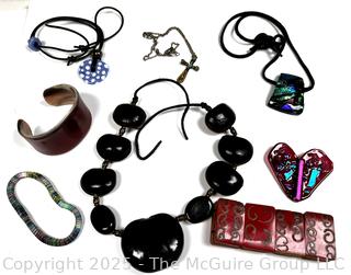 Collection of Costume and Art Glass Jewelry 