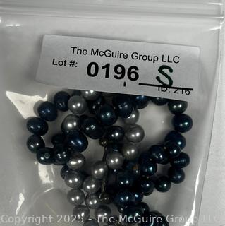 Dyed Fresh Water Pearl Necklace and Bracelet.