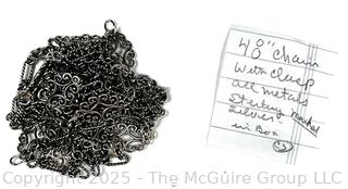 Sterling Silver Chain with Accents.  48"