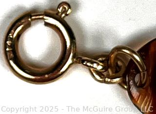 Openwork Shell Bracelet with 14KT Gold Clasp and Links. 