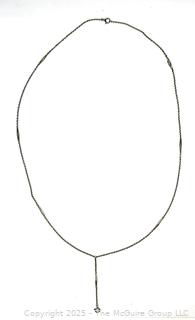 14KT White Gold Ladies Watch Chain.  24"