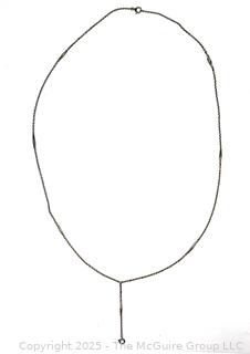 14KT White Gold Ladies Watch Chain.  24"