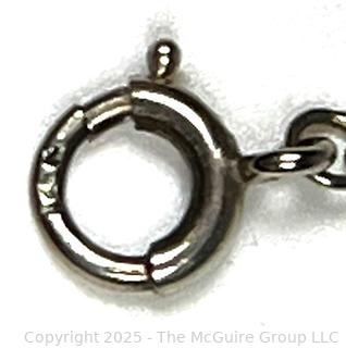14KT White Gold Ladies Watch Chain.  24"