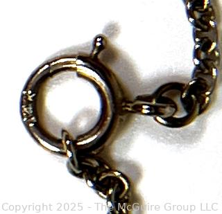 14KT White Gold Ladies Watch Chain.  24"