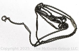 14KT White Gold Ladies Watch Chain.  24"