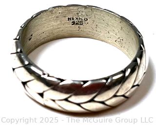 Braided Sterling Silver Men's Ring, Mexico.