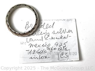 Braided Sterling Silver Men's Ring, Mexico.