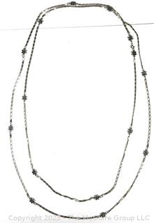 Sterling Silver Chain Necklace. 60"