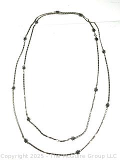 Sterling Silver Chain Necklace. 60"
