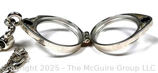 Double Sided Magnetic Sterling Silver Pendant on Chain Necklace.  18"