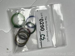 Group of Glass & Stone Carved Rings