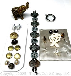 Buttons, Beads, Embellishments and Decorated Elephant