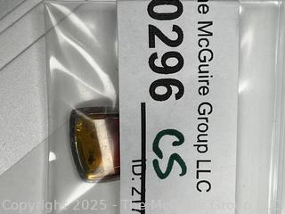 Polished Amber in Sterling Silver Surround Pendant.