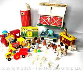 Fisher Price Little People Farm & Barn Set and Circus Train Set.