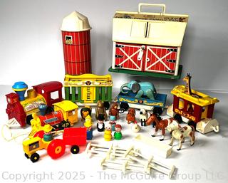 Fisher Price Little People Farm & Barn Set and Circus Train Set.
