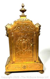 19th Century Phillipe H. Mourey Gilt Bronze and Porcelain French Sevres Mantel Clock