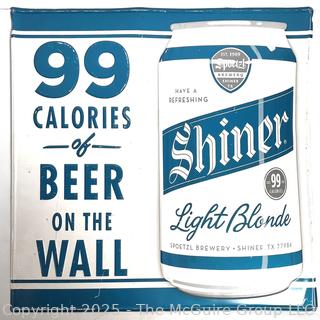 Reproduction Metal Shiner Beer Wall Sign