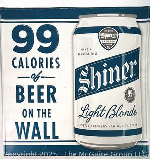 Reproduction Metal Shiner Beer Wall Sign