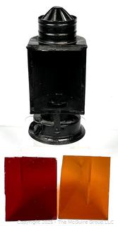 Banner Darkroom Photography Lantern with Yellow and Red Glass, 1800's