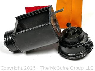Banner Darkroom Photography Lantern with Yellow and Red Glass, 1800's