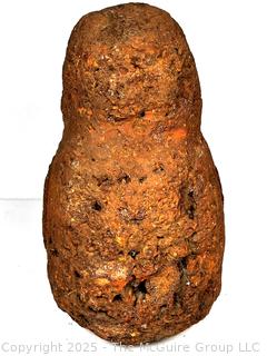 Carved Heavy Porous Stone Male Funerary Burial Statue from the Bongo People, South Sudan. 14", 35 lbs