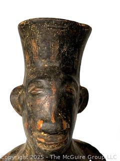 Ceremonial Terra Cotta Wine Vessel from the Mangbetu People, Congo, Central Africa.