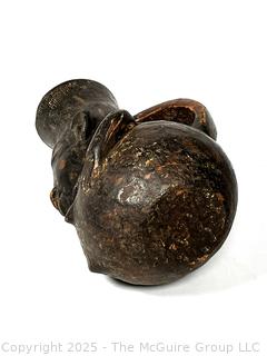 Ceremonial Terra Cotta Wine Vessel from the Mangbetu People, Congo, Central Africa.