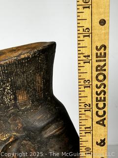 Ceremonial Terra Cotta Wine Vessel from the Mangbetu People, Congo, Central Africa.