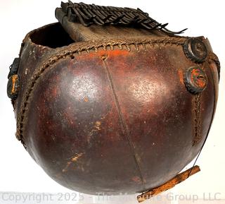 Carved African Mbira Thumb Piano with Cracks. See All Photos