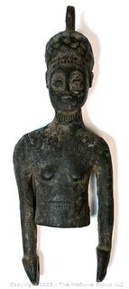 Carved Wood African Tribal Figure.  Some Separation at Arm. 7"