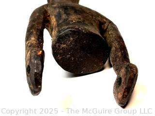 Carved Wood African Tribal Figure.  Some Separation at Arm. 7"
