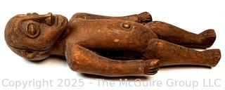 Tribal Carved Wood Standing Male Figural Statue, South Sudan. 10"