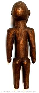 Tribal Carved Wood Standing Male Figural Statue, South Sudan. 10"