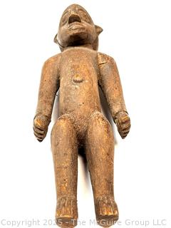 Tribal Carved Wood Standing Male Figural Statue, South Sudan. 10"