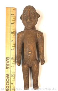 Tribal Carved Wood Standing Male Figural Statue, South Sudan. 10"