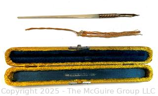  Norton & Son Gold and Mother of Pearl Dip Pen with Velvet Box. 