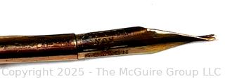  Norton & Son Gold and Mother of Pearl Dip Pen with Velvet Box. 