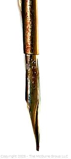  Norton & Son Gold and Mother of Pearl Dip Pen with Velvet Box. 