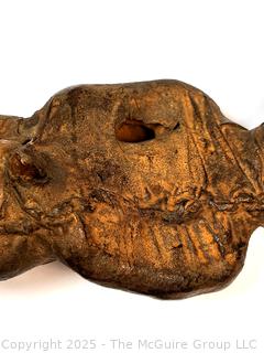 Pre-Columbian Standing Terracotta with Linen Overlay Female Death Figure