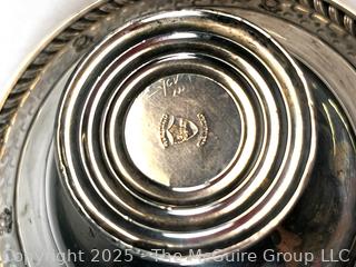 Gruen Weighted Sterling Silver Pierced Edge Pedestal Dish. 131 grams