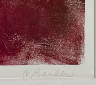 Framed Under Glass Color Lithograph Titled White Nile VIII Signed by Artist. 15 x 19"