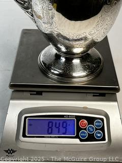 Bigelow, Kennard & Co. Sterling Silver Pitcher. 849 Grams
