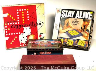 Four (4) Board Games Including Stay Alive, Aggravation, Monopoly and Scrabble