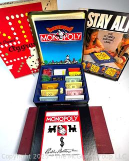 Four (4) Board Games Including Stay Alive, Aggravation, Monopoly and Scrabble