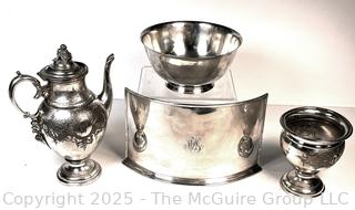 Four (4) Silver Plated Serving Pieces