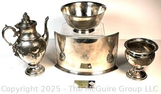 Four (4) Silver Plated Serving Pieces