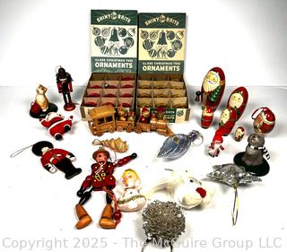 Collection of Christmas Decorations Including Two (2) Boxes of Shiny Brite